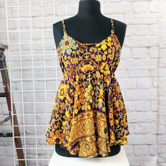 Truth NYC Tops - Truth NYCY Sleeveless Paisley Swing Top